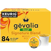 Gevalia Signature Blend Decaf Mild Light Roast K-Cup Coffee Pods, 84 ct. Box