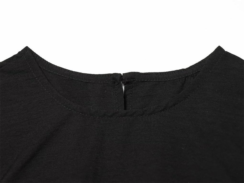 Vestido largo de verano sin mangas con cuello redondo para mujer, vestido largo con lazo vintage suelto
