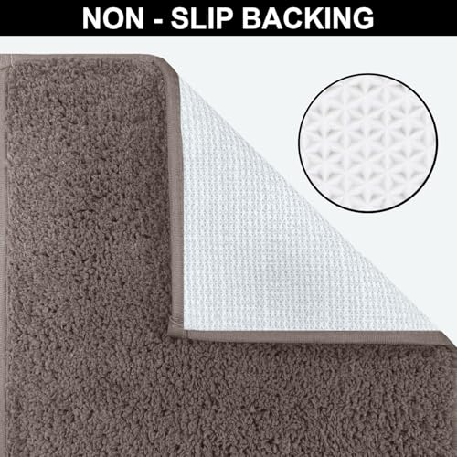 Image of Luxe Home Colosseum Bath Mat 100% Cotton (40x60 cm) Super Soft Non-Slip Bathroom Mat for Bedroom Door (Coffee) Pack of 1