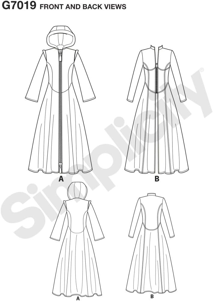 Simplicity US8482H5 Women's Costume Coats Sewing Pattern, Sizes 14-22
