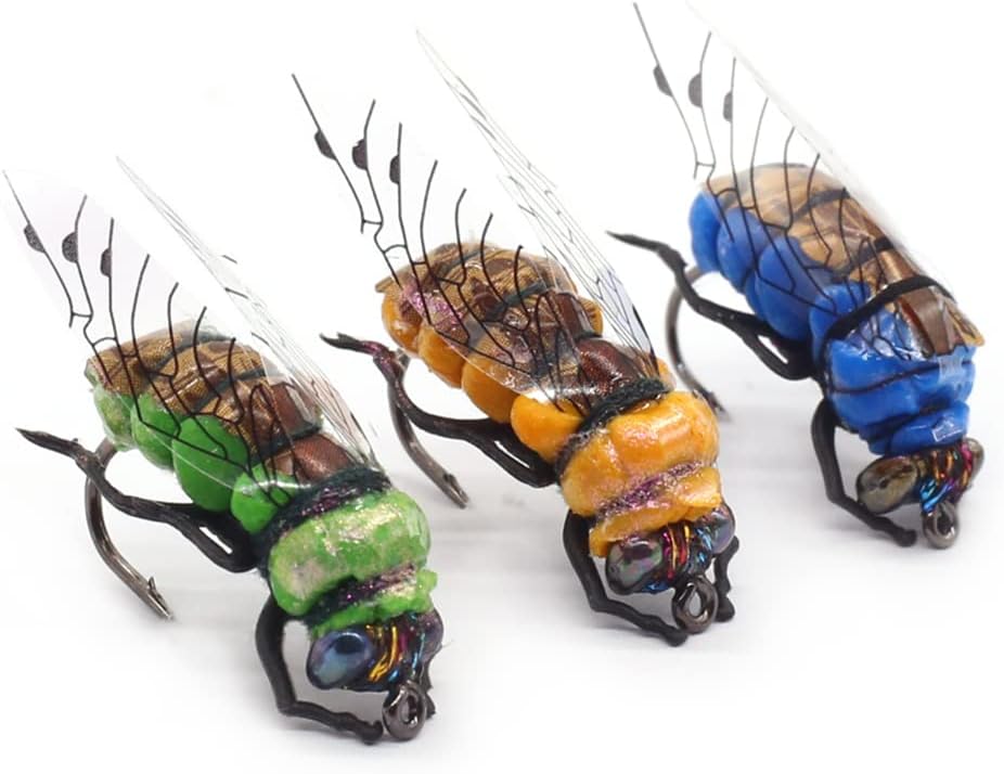 Realistic Fly Fishing Dry Wet Nymph Trout Flies Topwater Lures for Freshwater Saltwater High Simulation Hand Tie Lure Kits