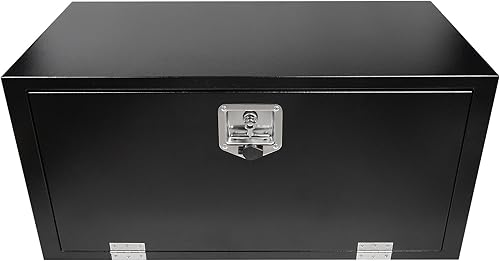 Miniatura 6 de Caja de herramientas de acero para camión de 24 pulgadas con pestillo de mango en T, caja de herramientas para debajo de la carrocería, caja de