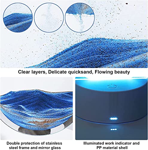 3D Moving Sand Art Deco, New Version 360° Rotating Hourglass Decoration, Creative Art Sand Art Liquid Motion Living Room Bedroom Table Lamp Decoration, Family Decor Birthday Gifts #TOP4