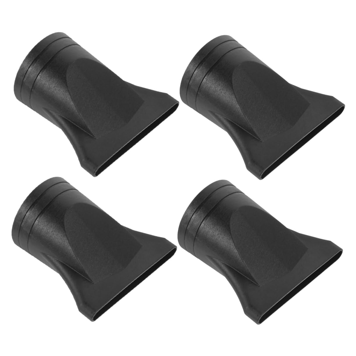 Accessori Focalizzato Nero 4 e Ugelli Concentratori Asciugacapelli Pezzi per D'aria Stretti in Plastica Flusso Facile Installazione 4-4,8cm Compatibili