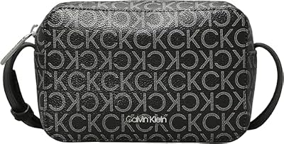 Calvin Klein Donna Borsa a Tracolla Ck Must Camera Bag Mono Piccola, Nero (Black Mono), Taglia Unica