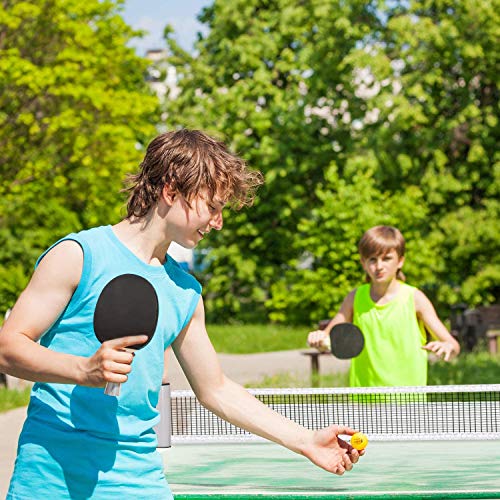 DOBESTS Table Tennis Set with Retractable Net, 2 Pro Ping Pong Paddle 6 Professional Game Balls Training Accessories Racket Bat Bundle Kit for Home Indoor or Outdoor (Orange) - Thumbnail 6