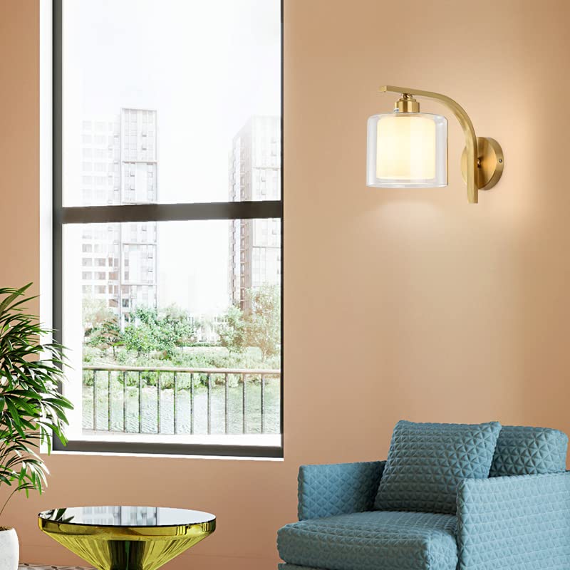 Lámpara de Pared E27 moderna dorada para pasillo y dormitorio 7