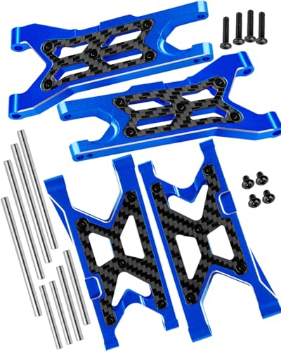 hopsupRC RC Carbon Fibre Front Rear Suspension Arms for 1/10 Senton/Granite/Vorteks 3S Blx & Mega 550 RC Car.Navy Blue