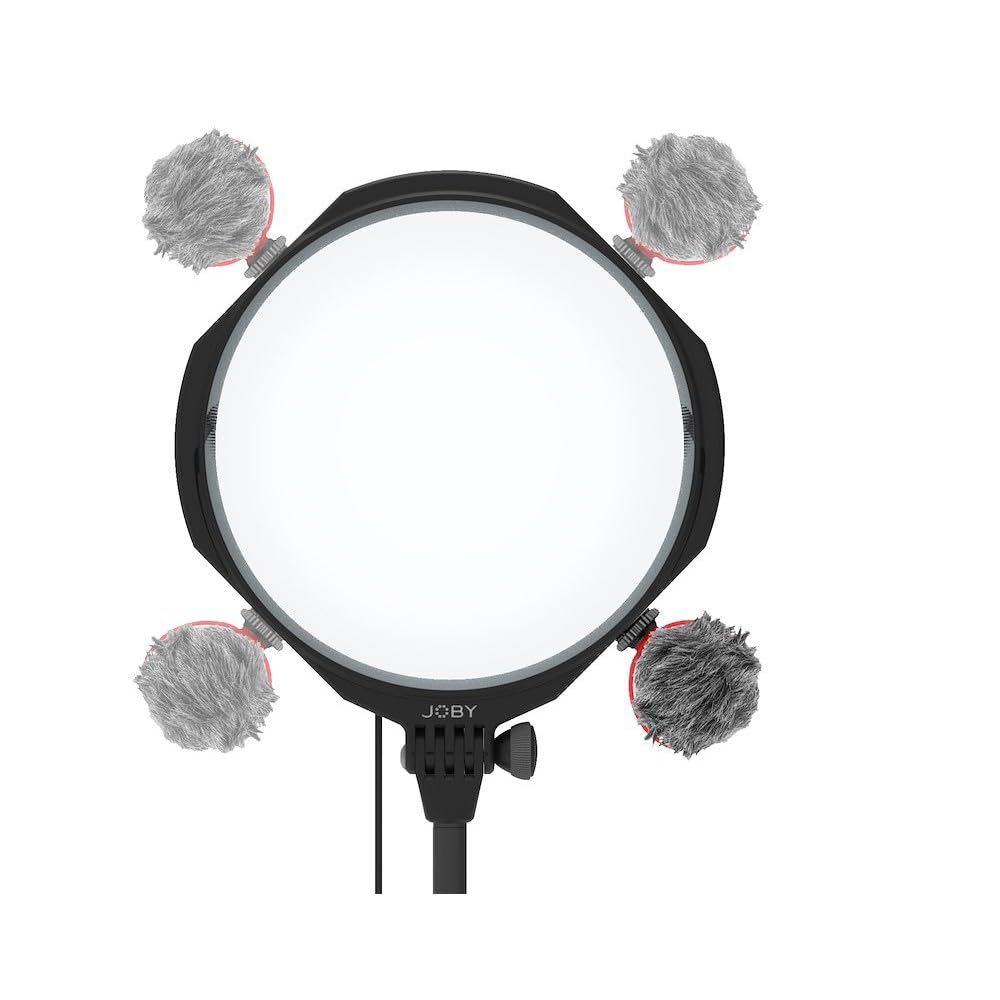 JOBY Beamo Studio Creator Kit, Soft Key Light per Video con Telecomando, Luce da Sfondo con 12 Colori, Microfono Mobile Wavo, Braccio Flessibile GorillaPod, Supporto per Telefono, Luce da Studio USB