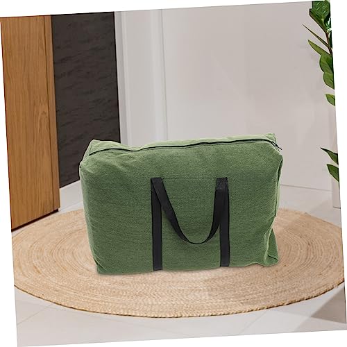 1pc Large Capacity Duffle Bag Canvas Travel Luggage Weekender Bag Handles2