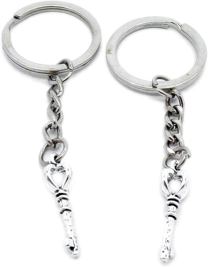 100 Pieces Keyring Keychain Wholesale Suppliers Jewelry Clasps K8KY5Y Crown Key