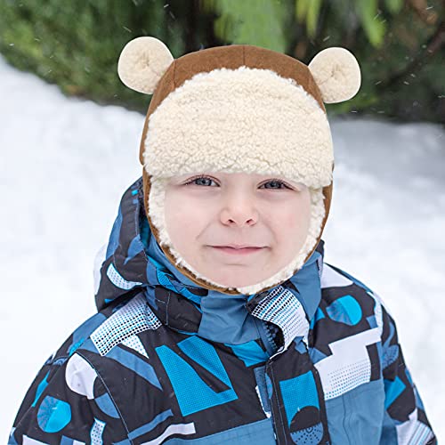 Sarfel Baby Boy Hats Baby Winter Hat Boy Baby Boy Winter Hat With Ear Flaps Toddler Girl Winter Hat Warm Fleece Toddler Boy Hat Brown #TOP2