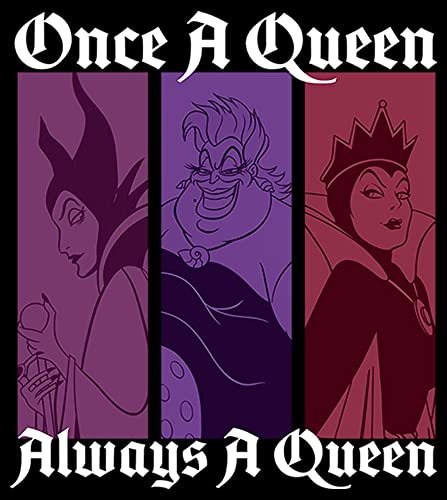 Disney Women's Villains Queen Color Junior's Raglan Pullover with Coverstitch2