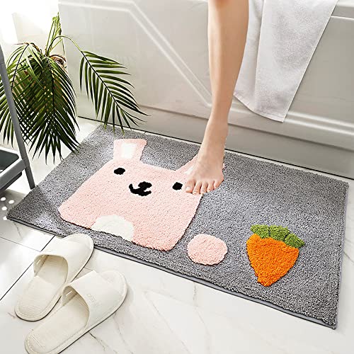 Hi Space Bath Mat Non Slip Soft Bath Rugs Machine Washable Cute Cartoon Bathtub Mat For Kids Water Absorbent Plush Shaggy Bath Carpet Thick Bath Mats For Bathroom Floor Microfiber Bath Door Mat 20X31 #TOP9