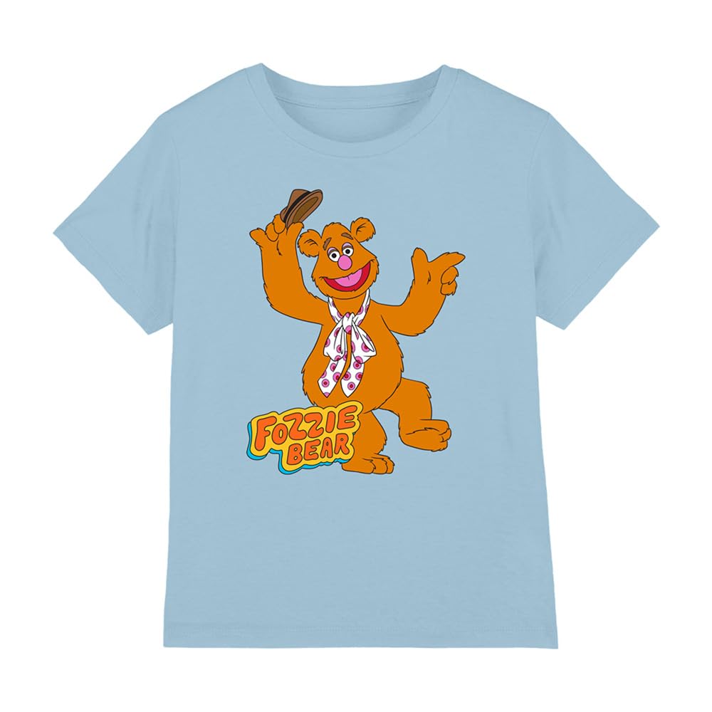 Muppets Disney The Fozzie Bear Dancing Kids T-Shirt, Light Blue, 7-8Y