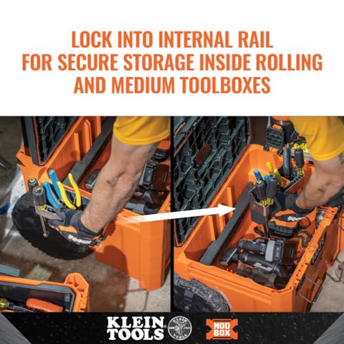 Klein Tools 54814MB MODbox Tool Carrier, Modular Tool Storage System Side Mounting Accessory, Easy One-Handed Attachment and Slim Profile - Image 6