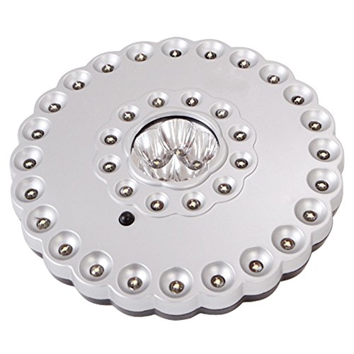 LEDHOLYT 5w 41 LEDs Outdoor Dimmable Tent Light Camping Hanging Umbrella Lamp Battery Power White Color