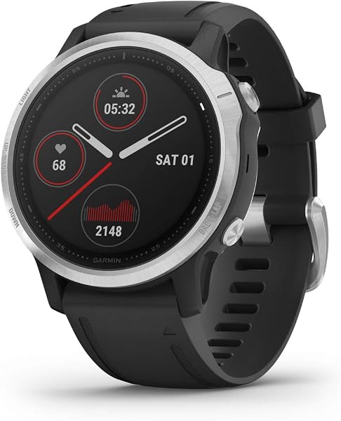 Garmin Fenix 6 Pro Solar, Solar-Powered Multisport GPS Watch, Advanced Training Features and Data, Black with Slate Gray Band, Black with Slate Band - 2