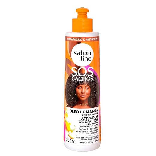 Salon Line, Ativador de Cachos, SOS Cachos, Óleo de Manga, Vegano - Para Cabelos Ondulados, Cacheados e Crespos, 500ml