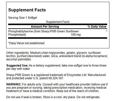 Swanson Phosphatidylserine Soy-Free Formula 100 Mg 90 Sgels 2 Pack #TOP30