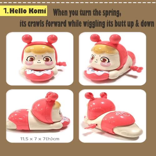 Image of Zinnia Hello Komi Toy for Kids, Crawling Kitty Action Figure Movable Toy for Babies, Key Operated Wind Up Toys for Kids (Hello Komi)