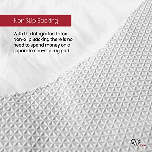 Silky Soft Faux Fur Rug, 8 Ft. X 10 Ft. White Fluffy Rug, Sheepskin Area Rug, Rectangle Rug For Living Room, Bedroom, Kid's Room, Or Nursery, Home Décor Accent, Machine Washable With Non-Slip Backing #TOP4