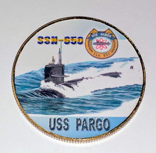 Navy USS Pargo Submarine Colorized Challenge Art Coin