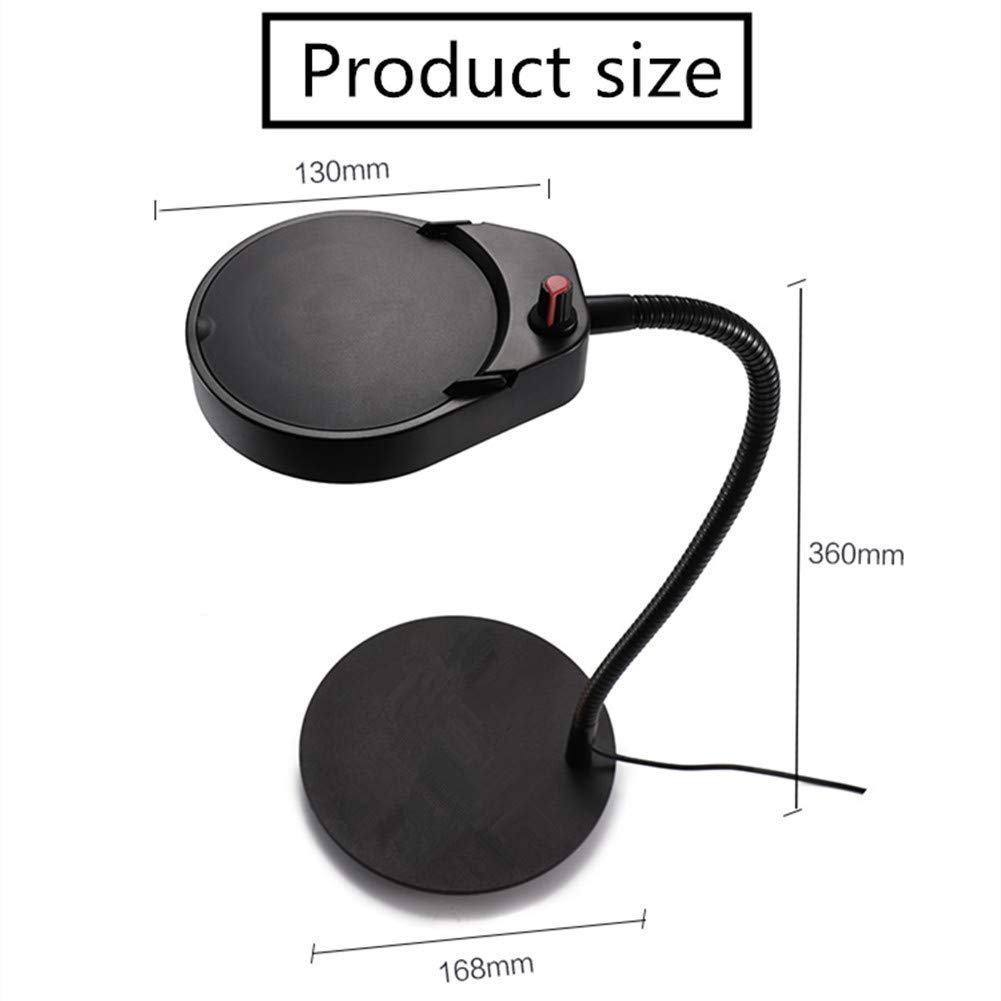Vergrößerungsglas für den Schreibtisch, 10-fache HD-Linse, verstellbare Schlauchlupe mit LED-Lampe zum Lesen von elektronischen Uhren, zum Reparieren von Gravuren für alte Menschen, handgehalten