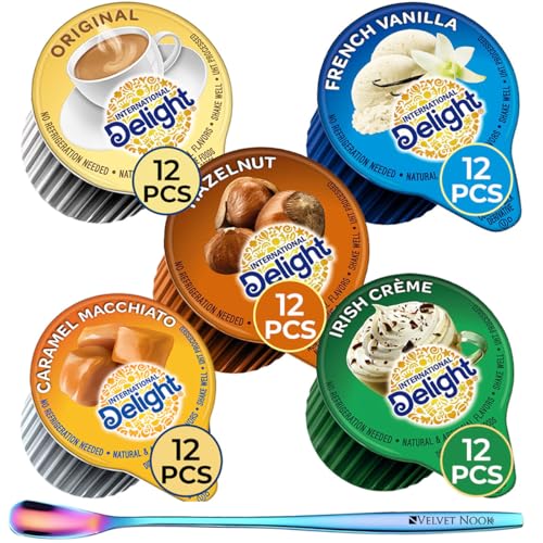 Coffee Creamer Singles Variety Pack, 60 Count, 5 Flavors