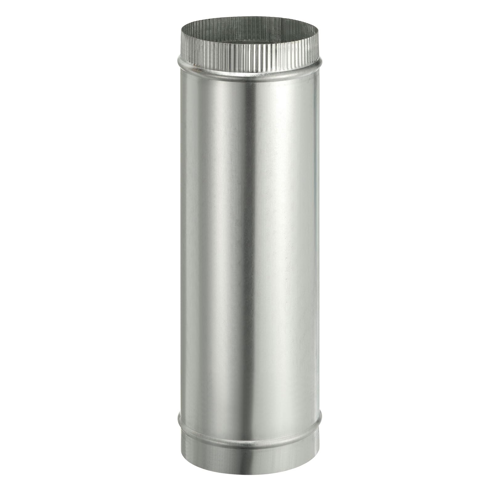 PATIKIL 6 x 20 Inch Round Dryer Duct, 1PCS Galvanized Steel Crimped Straight Air Vent Duct Extension Coupler Pipe Adapter Connector for HVAC Dryer Hood Ventilation Chimney, Silver โ image 1