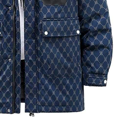 Chaqueta de invierno repelente al agua con capucha acolchada para montaña 6