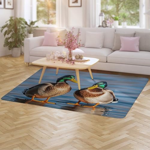 Tapis de bain super absorbant canards colverts antidérapant et sec