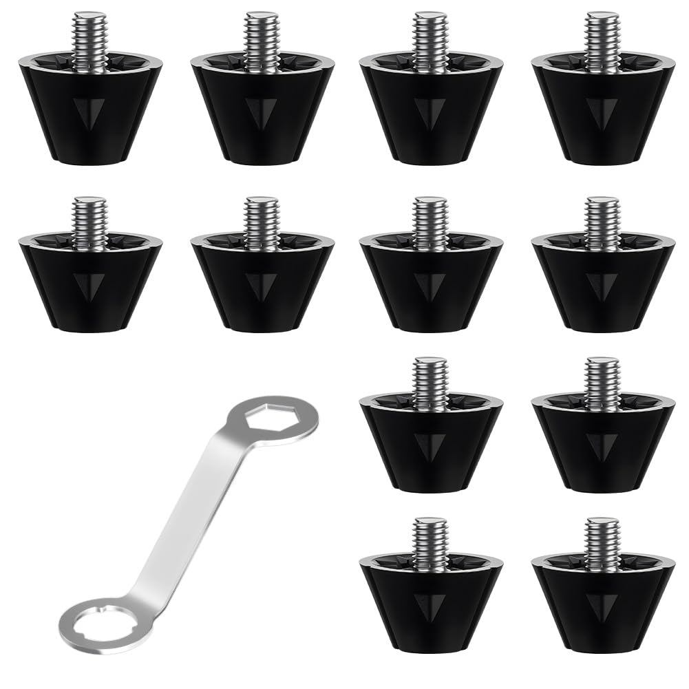 Flintronic 12/20 Pezzi Tacchetti da Calcio, Tacchetti Antiscivolo,per Ferro Avvitabili Allenamento Atletico