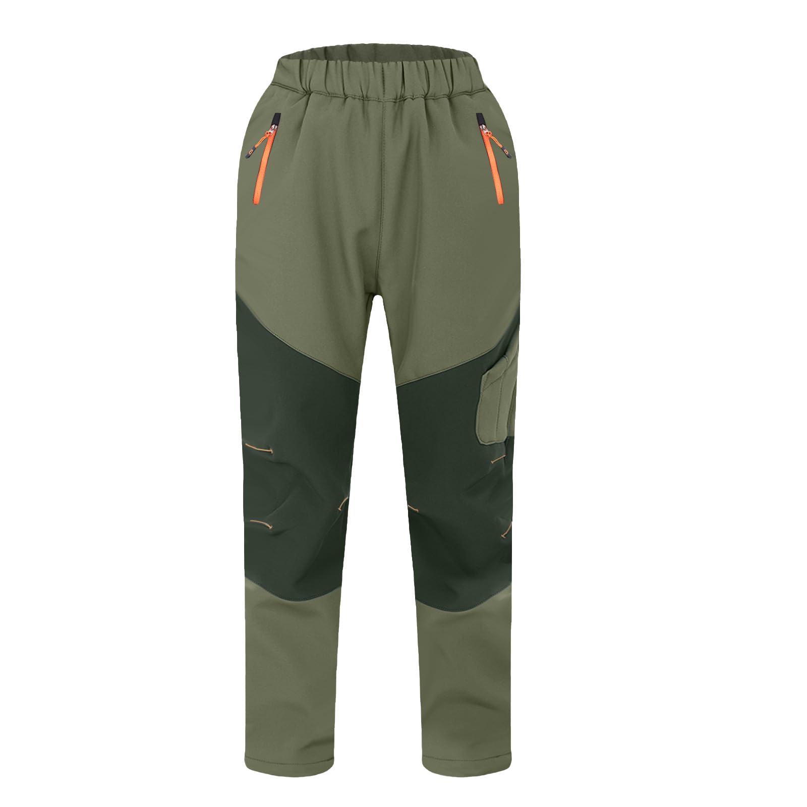 SUKUTU Pantalones Outdoor para niños Elasticidad Pantalones de Montañismo con Forro Polar Niñas Niños Gruesos Impermeables Otoño e Invierno