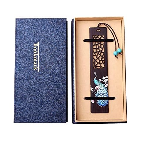 Bookmark Peacock Pattern Book Mark Creative Hollow Window Design Bookmarker for Book Lovers Readers Birthday Present Cover