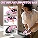 Cordless Electric Scissors, 4V Rechargeable Box Cutter & Cardboard Cutter with LED Light, Safety Lock - Rotary Cutter for Fabric, Leather, Carpet, Plastic, Crafting, Sewing with Storage Box (Pink)