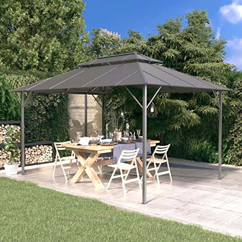 DEVOKO Gartenpavillon 3x4 Meter - Wasserdicht & Winterfest Mit Aluminium Gestell