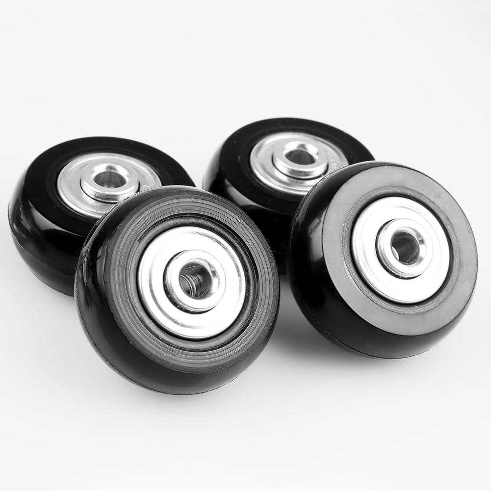 Lot De 4 Roues De Rechange Pour Valise - 40 Mm Diamètre, Alésage 6 Mm, Caoutchouc Silencieux, Avec Outils