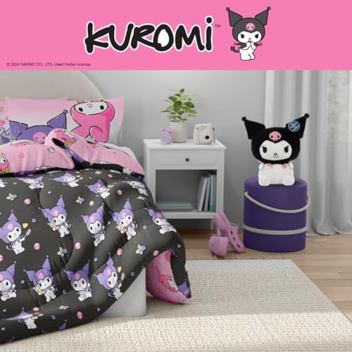 Image of Franco Calm Kuromi Bedding Super Soft Plush Calming 3Lb Weighted Cuddle Pillow Buddy, Comfort Pillow, (Officially Licensed Product)