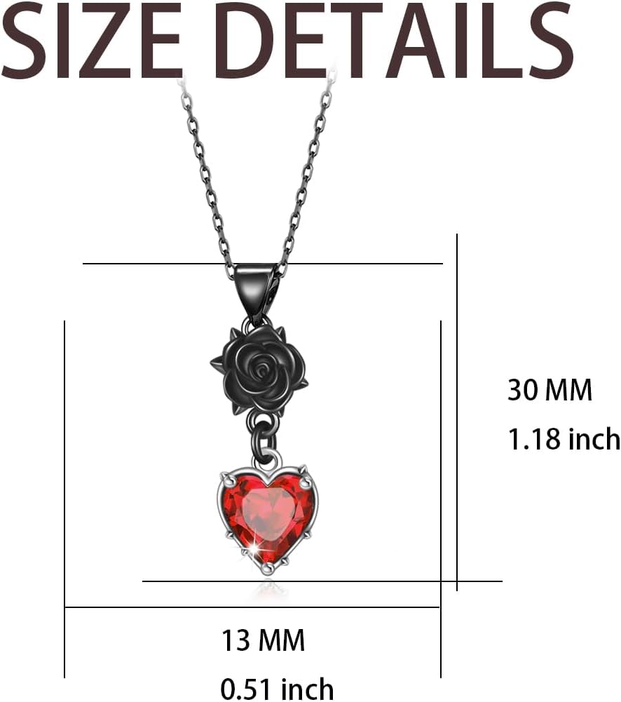 Gothic Necklace for Women Skull/rib cage heart/Sun Moon/Raven/Black Rose/Skeleton Hand Necklace Goth Jewelry Halloween Christmas Gifts for Women Men - Image 3