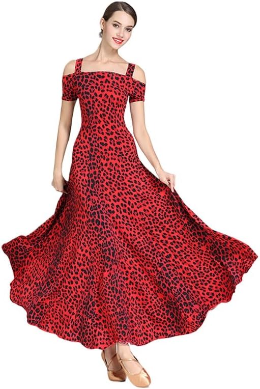 HEARTTOUCH Women Ballroom Dance Dress Long Swing Modern Waltz Dance Costume Professional Competition Party Dress