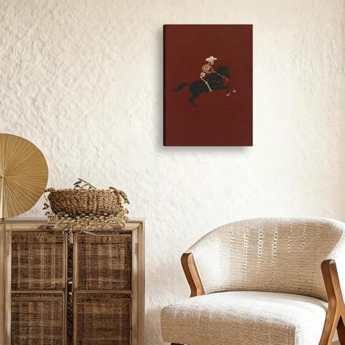 Framed Vintage Skeleton Cowboy Canvas Wall Art 16X24in Ready to Hang - image 2