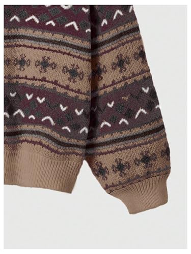 Image of MakeMeChic Women's Striped Sweaters Halloween Vintage Grandpa Sweaters