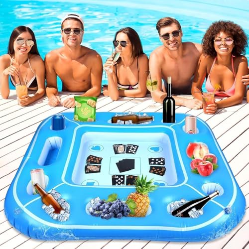 Table de jeu flottante pour piscine portable et résistante aux intempéries