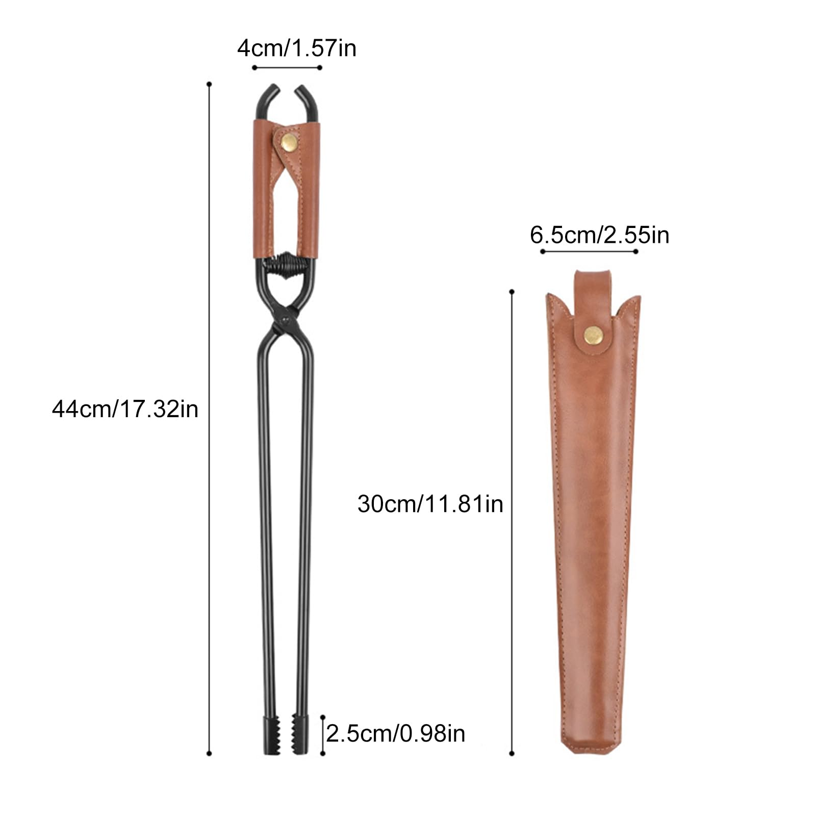 Pinzas de carbón de acero al carbono, pinzas de carbón al aire libre, picnic, camping, pinzas de carbón, pinzas de metal para camping, barbacoa, herramienta duradera para acampar al aire