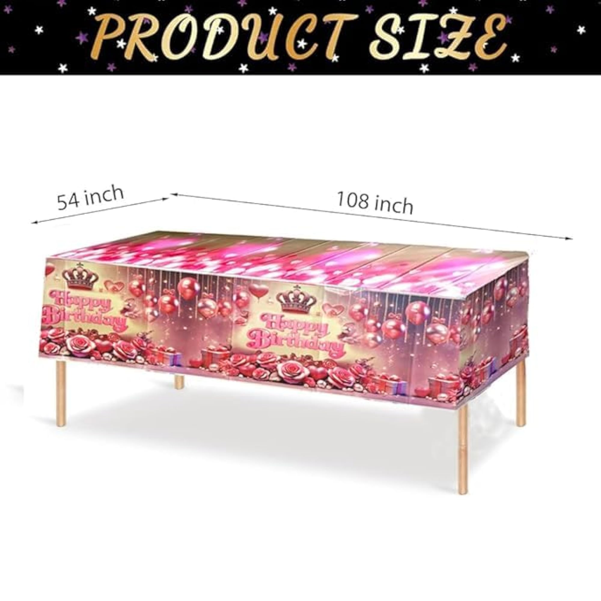 Party Table Cover for Birthday and Anniversary Decoration