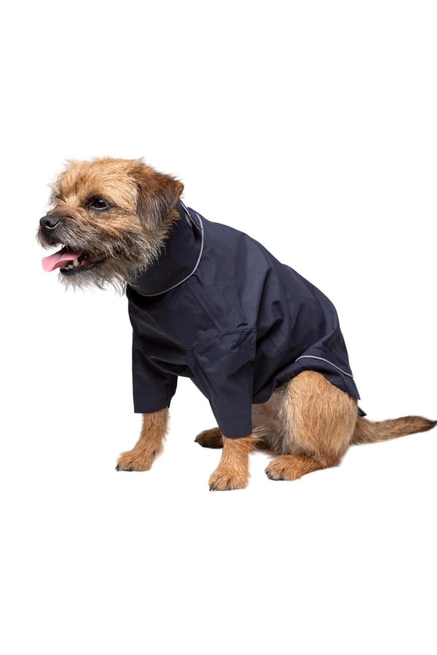 Dog Raincoat Waterproof Dog Coat Jacket Pet Puppy Clothes Dogs Jumper Rain Resistant Pets Rainwear (Navy, XL)