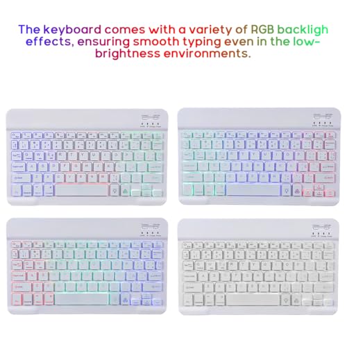 Teclado y ratón inalámbrico multidispositivo 10 pulgadas recargable USB 3