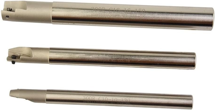 300R CNC Indexable End Mill Holder Set C10-10 C12-12 C16-16 With 10Pcs APMT1135PDER Carbide Inserts, Alloy Steel Turning Tool Holder For Metalworking