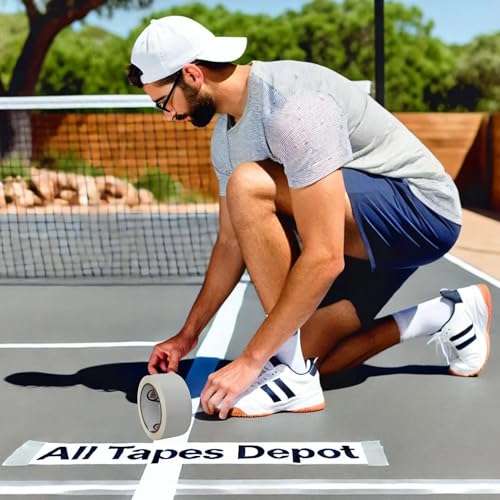 Image of All Tapes Depot White Vinyl Pinstriping Tape, 2 inch x 36 Yards - Ideal for Pickleball Court Lines, Floor Marking, Crafts, Boats, Vehicles1 ROLL Color White